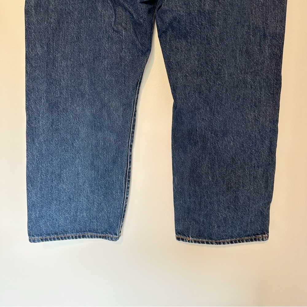 Levi's Premium Ribcage Straight Leg Denim Jeans Women’s Size 32 Dark Wash - Picture 7 of 16